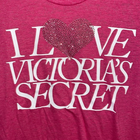 •VICTORIA'S SECERT•SUPER MODEL ESSENTIALS "I LOVE VICTORIA'S SECERT" TOP MEDIUM - Picture 5 of 7
